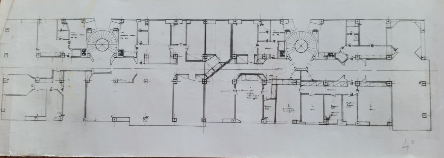 Pianta piano quarto edificio Via Nievo 28/a - Milano